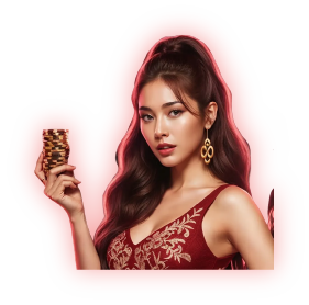 coinpoker asia girl holding coinpoker coins